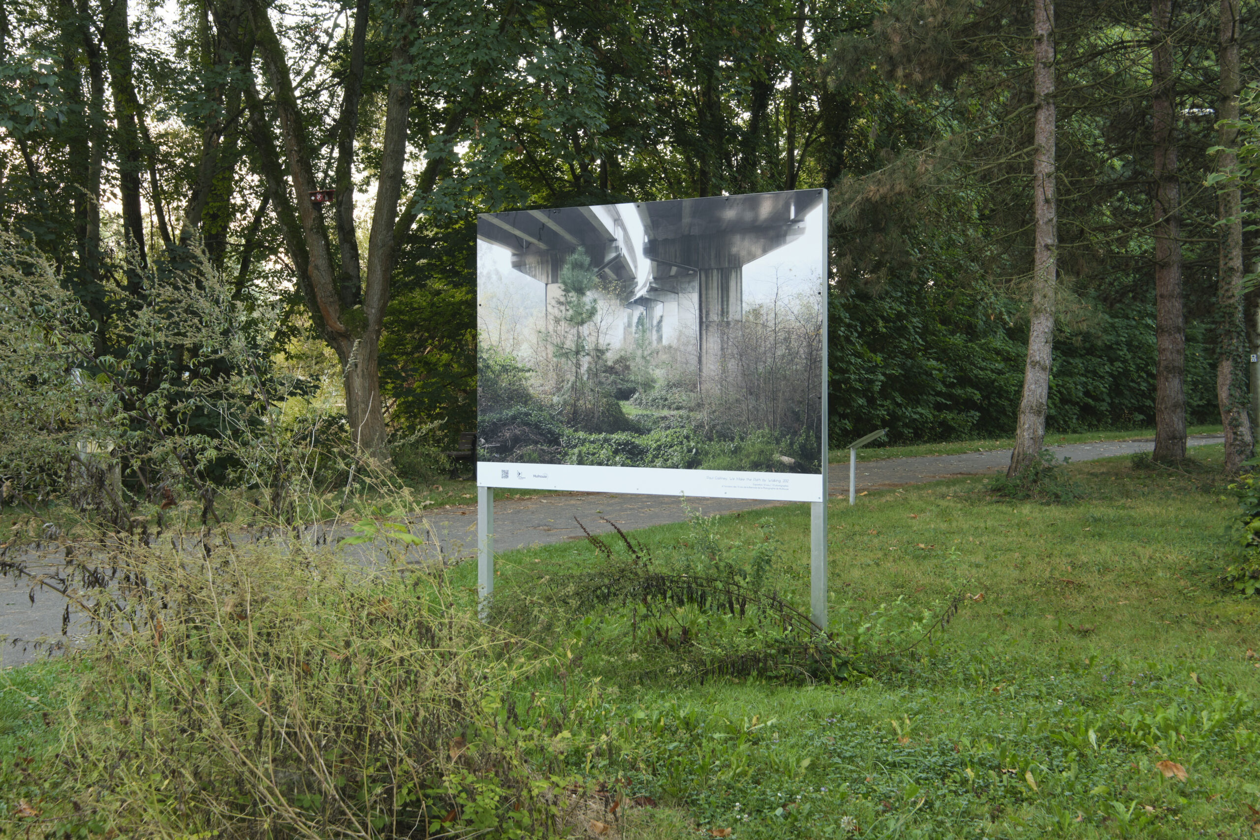 Vue d'exposition sur les Berges de l'Ill, 2024, photographie de Paul Gaffney © Malo le Bayon