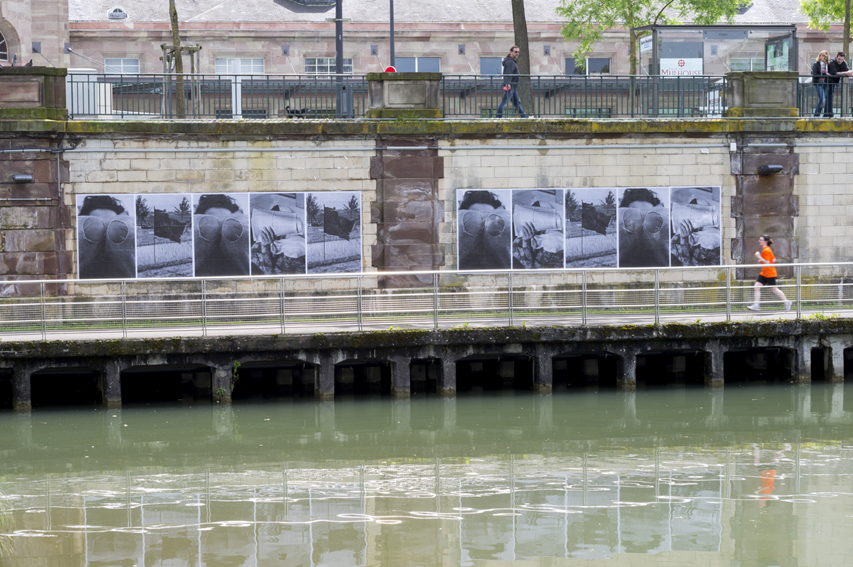 Michel François, affiches Coudes, Drapeau, Femme au journal, au port de plaisance