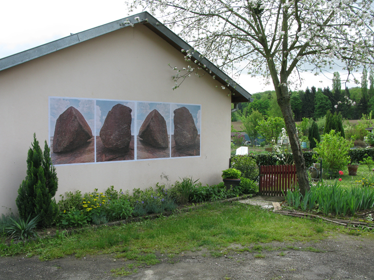 Michel François, Cailloux (version A), Cailloux (version B), 2004, jardins du Riesthal